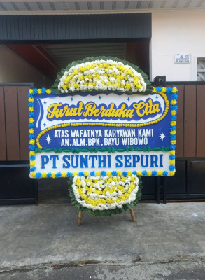 Papan Bunga Duka di Makasar